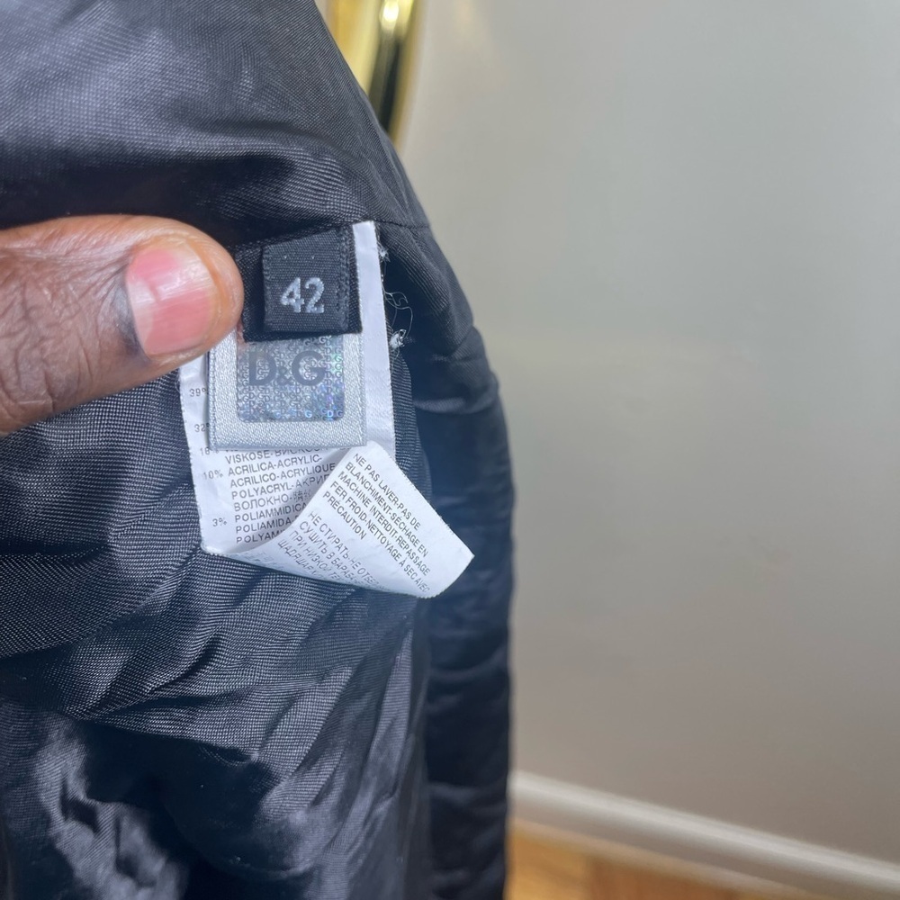 Elegant Black and White Plaid Long Sleeve jacket coat dress - Picture 7 of 10